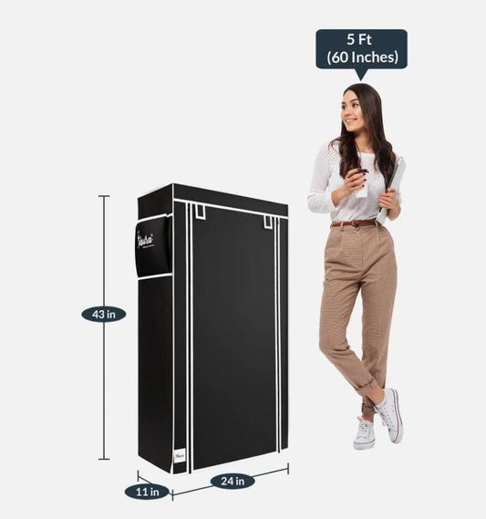 6 Rack Collapsible Wardrobe Cabinet with Shoe Rack β Portable Foldable Clothes Storage Organizer - Buygood