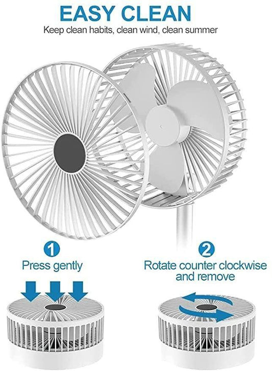 Mini Handheld Portable USB Fan β Rechargeable Table & Travel Cooling Fan (2000mAh Battery) - Buygood