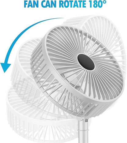 Portable Rechargeable Mini Table Fan – 180° Adjustable USB Cooling Fan (3 Speed) - Buygood